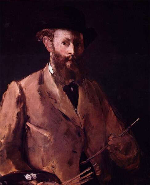 Self Portrait with Pallette by Manet